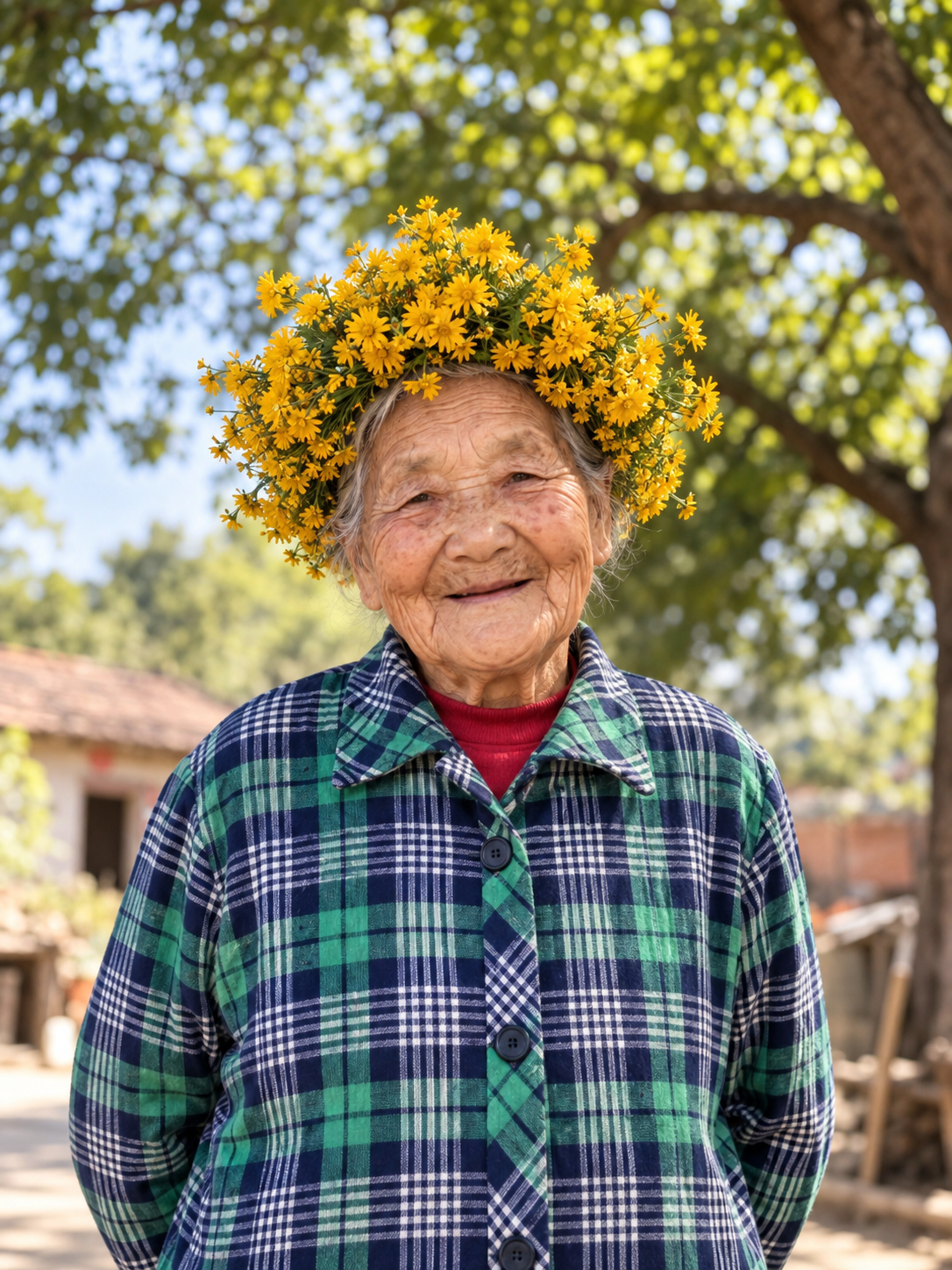 花環落下，外婆再次出現參考圖 2